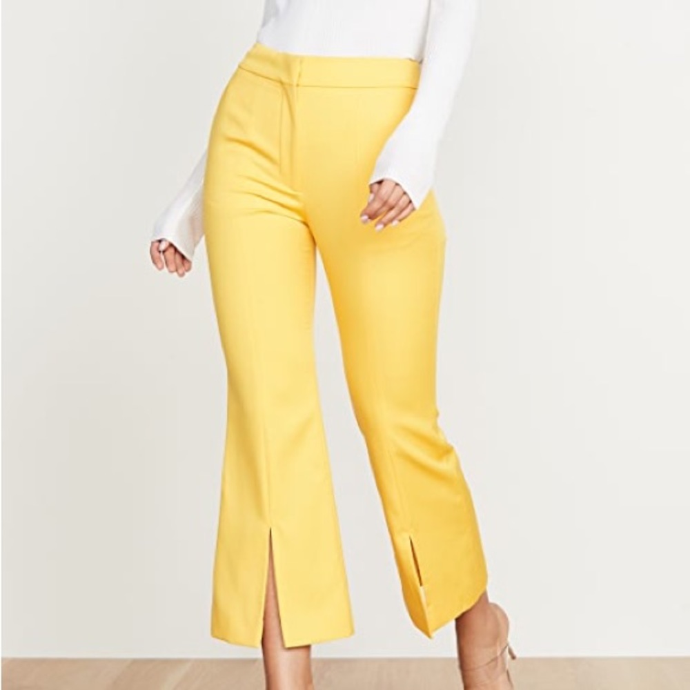 ✨NEW✨ Adam Lippes 💛 Fierce SOLD OUT Tropical Bell Crop Trouser Pant DYT Type #3